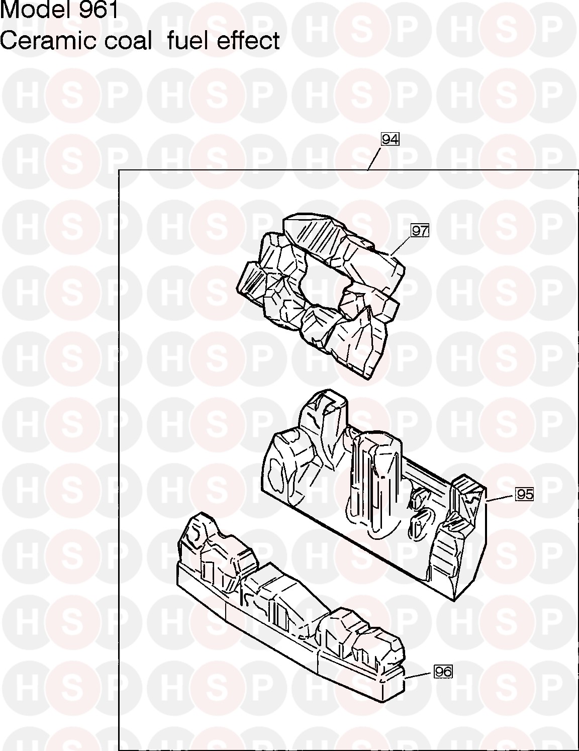 Valor Gas Fire Model 961 iss 03 Homeflame Dream Harmony (Ceramics
